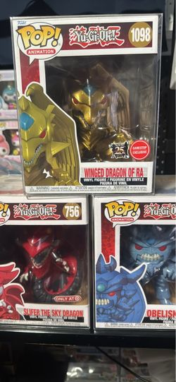 Egyptian Gods Slifer Obelisk Ra Yugioh Funko Set