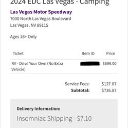 EDC Rv Ticket