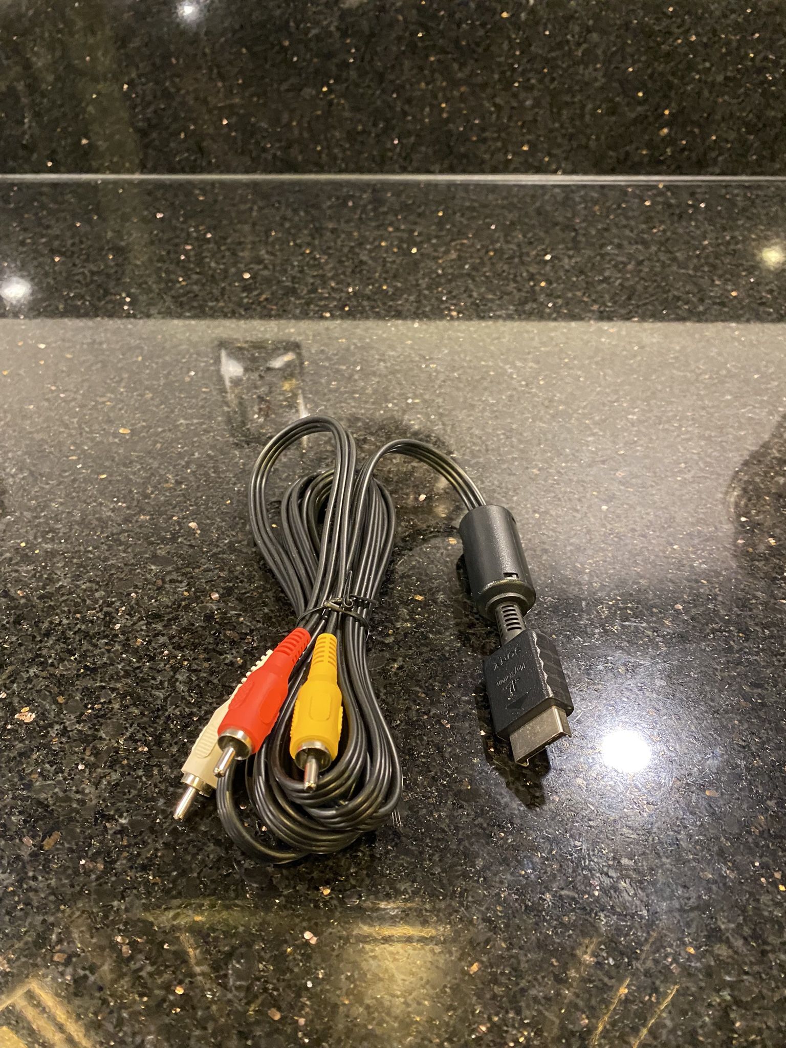 Sony PlayStation 2 & 3 Audio Video Cable Black PS2 PS3