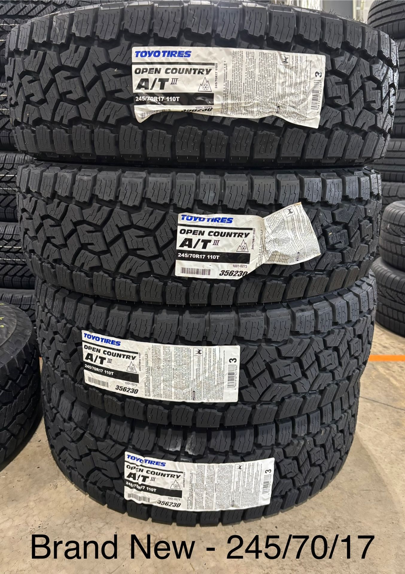 (4) - 245/70/17 Toyo Open Country A/T III