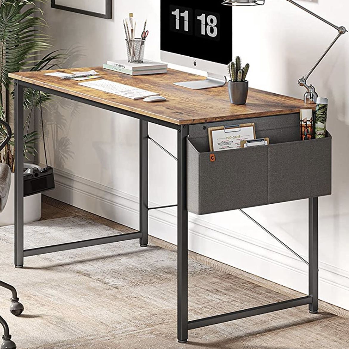 New Computer Desk 47 inches Home Office Workstation Writing Table Study with Storage