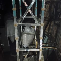 Chrome and Glass Shelves $70