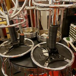 Black And Chrome Table And Chairs