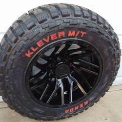 20X12 TIS Gloss Black Rims LT 37 13.50 20 Kenda MT *8X6.5*8X170*-44MM*