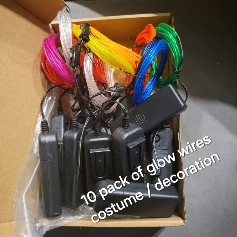 New Glow Wires Battery Operated Costume Home Decor Neon Party Burning Man Festival Room Bike 