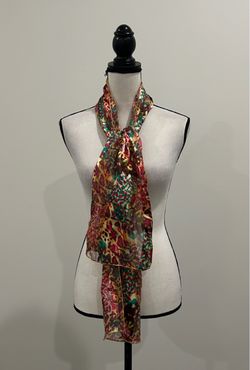 Multicolored And Patterned Scarf