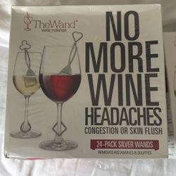 The wand wine purifier no more wine, headaches, congestion or skin flesh three boxes 24 in each box. Prices for all.