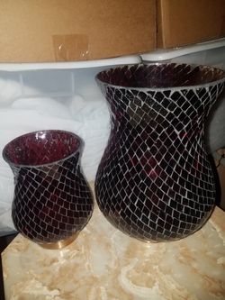 Mosaic Candle Holder Vase