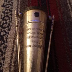 Rare Hand Hammered 1927 Golf Trophy 