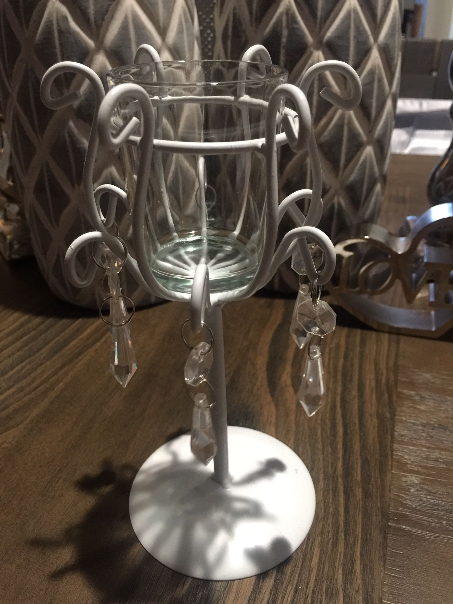 Glass tea light decoration