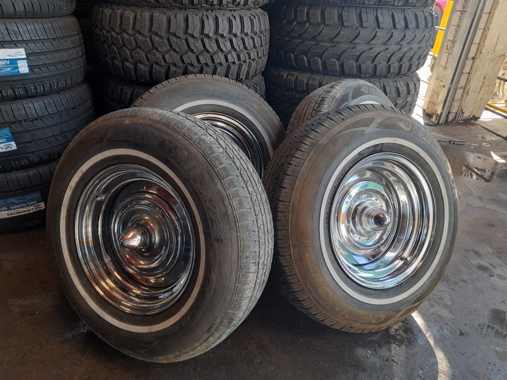 15" Chevy Custom Classic Wheel With Used Tires