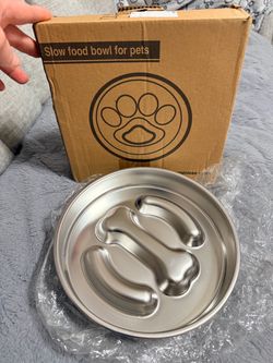 Stainless Steel Slow Feeder Pet Bowl
