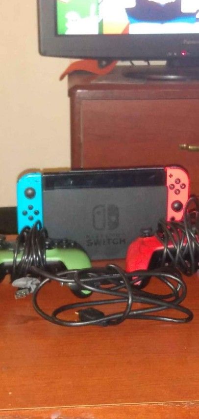 Nintendo switch with two remotes