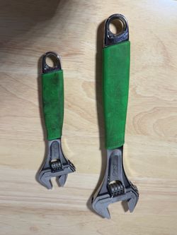 Snap-on Flank Drive Plus Adjustable Wrenches — 8” & 12” (Green)