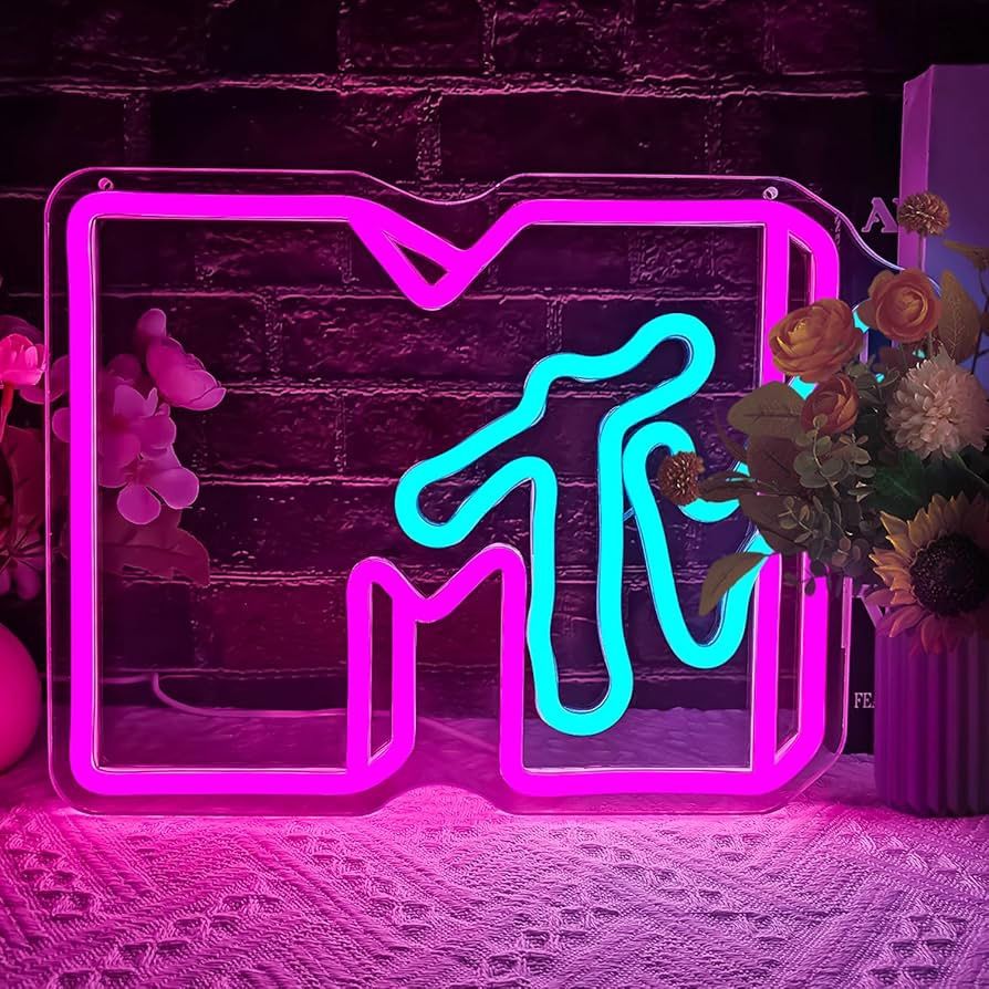 MTV Neon Sign LED Wall Room Decor
