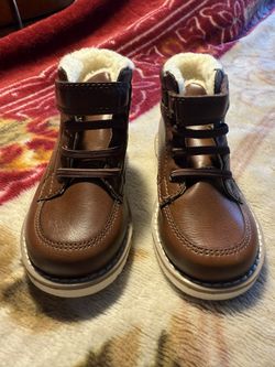 $25 Faux-Leather Sherpa-Lined Boots for Toddler Boys
