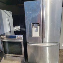 Electric Stove And Fridge 