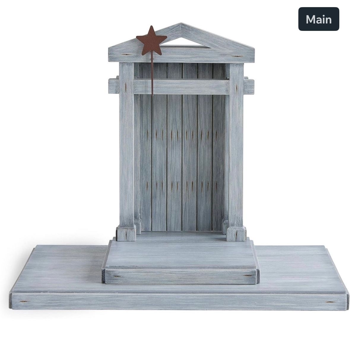 Willow Tree Crèche for The Classic Nativity, Four-Part Assembly Wood Backdrop Sh