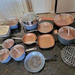 Gotham Copper Pot And Pan Set