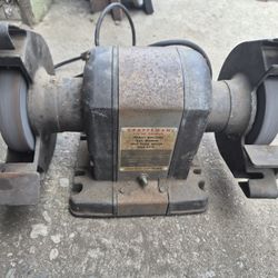 Craftsman 1/4 HP Totally Enclosed Ball Bearing 110 volt Jun 21 1965 Made In U.S.A. Bench Grinder