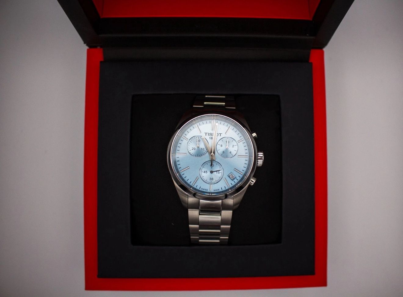 TISSOT PR 100 Chronograph Ice Blue Men Watch in Box