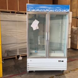 Clearance NSF 53 ins Two glass door freezer SS door 104063L0323