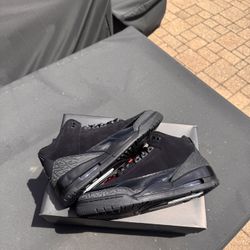 Size 9 - Nike Air Jordan 3 Retro "Black Cat" 2025 DZ4475-010 Men's
