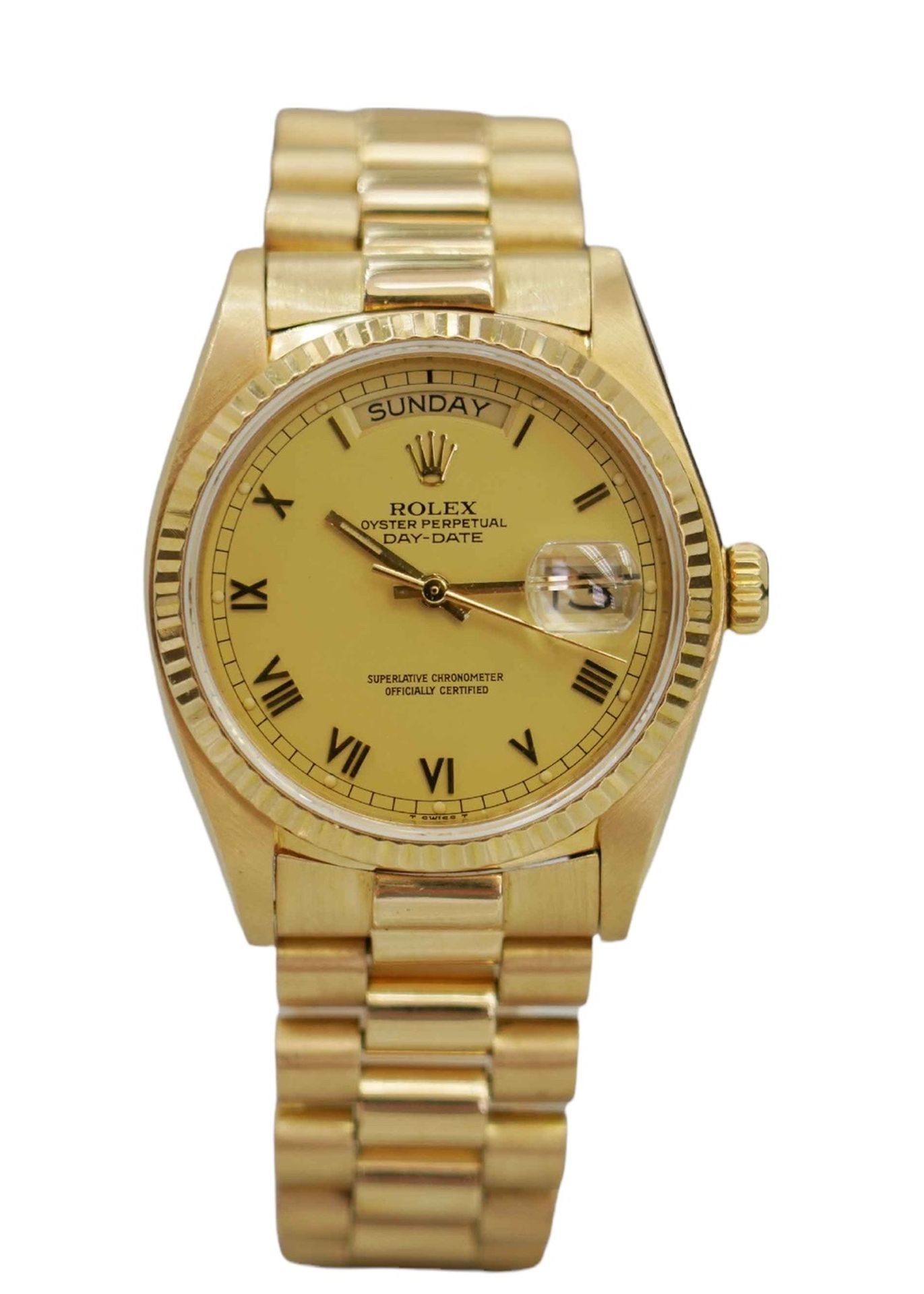 Rolex Day Date President 36mm 18K Yellow Gold Watch 18038