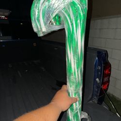 Dozen Green Candy Canes Lights 