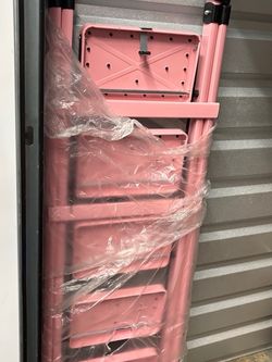 Pink 4-Step Folding Ladder