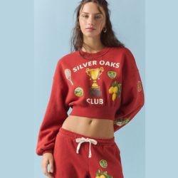 Urban Outfitters Out From Under Selene Graphic Print Crew Neck Pullover