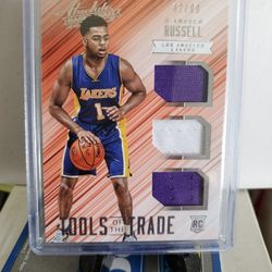 Lakers D'angelo Russell Rookie Jersey Card