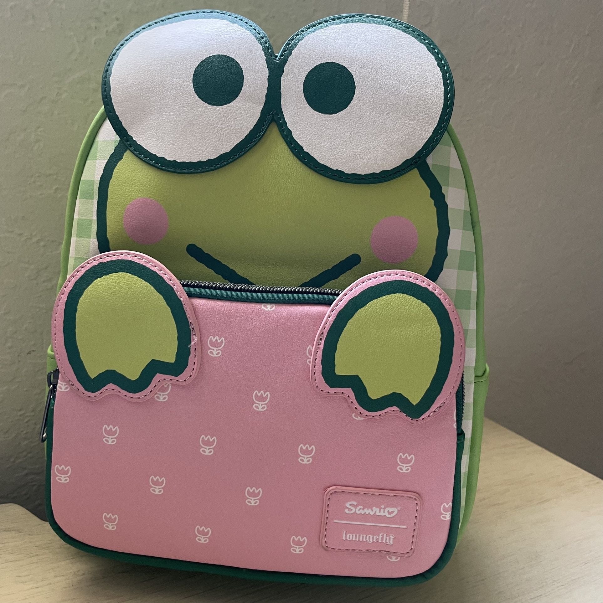 Crochet Keroppi Bag LOUNGEFLY HELLO KITTY SANRIO KEROPPI GINGHAM BACKPACK  BAG