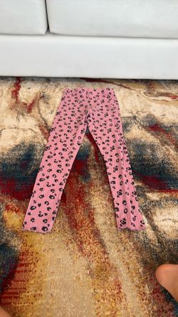 Pink Leopard Print Ribbed Leggings