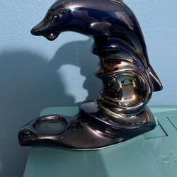 Dolphin 🐬 Figure Porcelain New For A Small Candle 🕯️ Holder Rare 