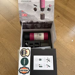 OutIn Nano Portable Electric Espresso Machine Fuchsia Pink (Msrp 150$)