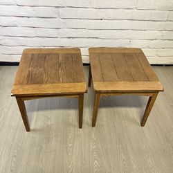 Mission Style End Tables 2pc Pair