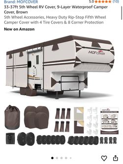 MOFCOVER 33-37ft 5th Wheel RV Cover Brown