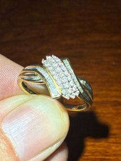 10k solid gold natural diamond ring 8