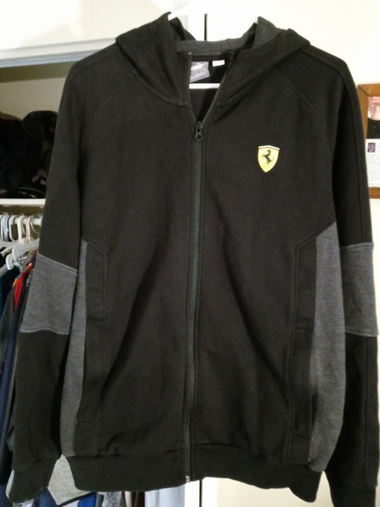 Puma Men's Scuderia Ferrari Hooded Sweat Jacket size medium $45