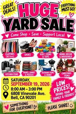 Huge Yarde Sale