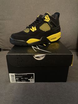 Ds Pair Of Gs Jordan Retro 4’s Thunder Size 4.5y
