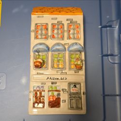 Ceramic Pharmacy Building Figurine