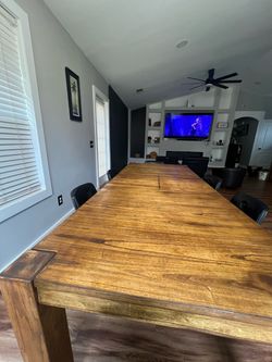 Juego de Comedor de Madera Maciza con 6 Sillas Modernas