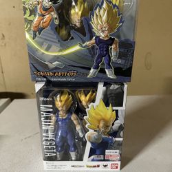 Dragon Ball Z S.H. Figuarts Majin Vegeta & Tonsen Arttoys Headscuplts Action Figures Toys Bundle Set 