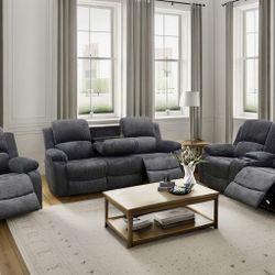 💥FREE DELIVERY💥Brand New  3PC Reclining Sofa Loveseat Chair Set 