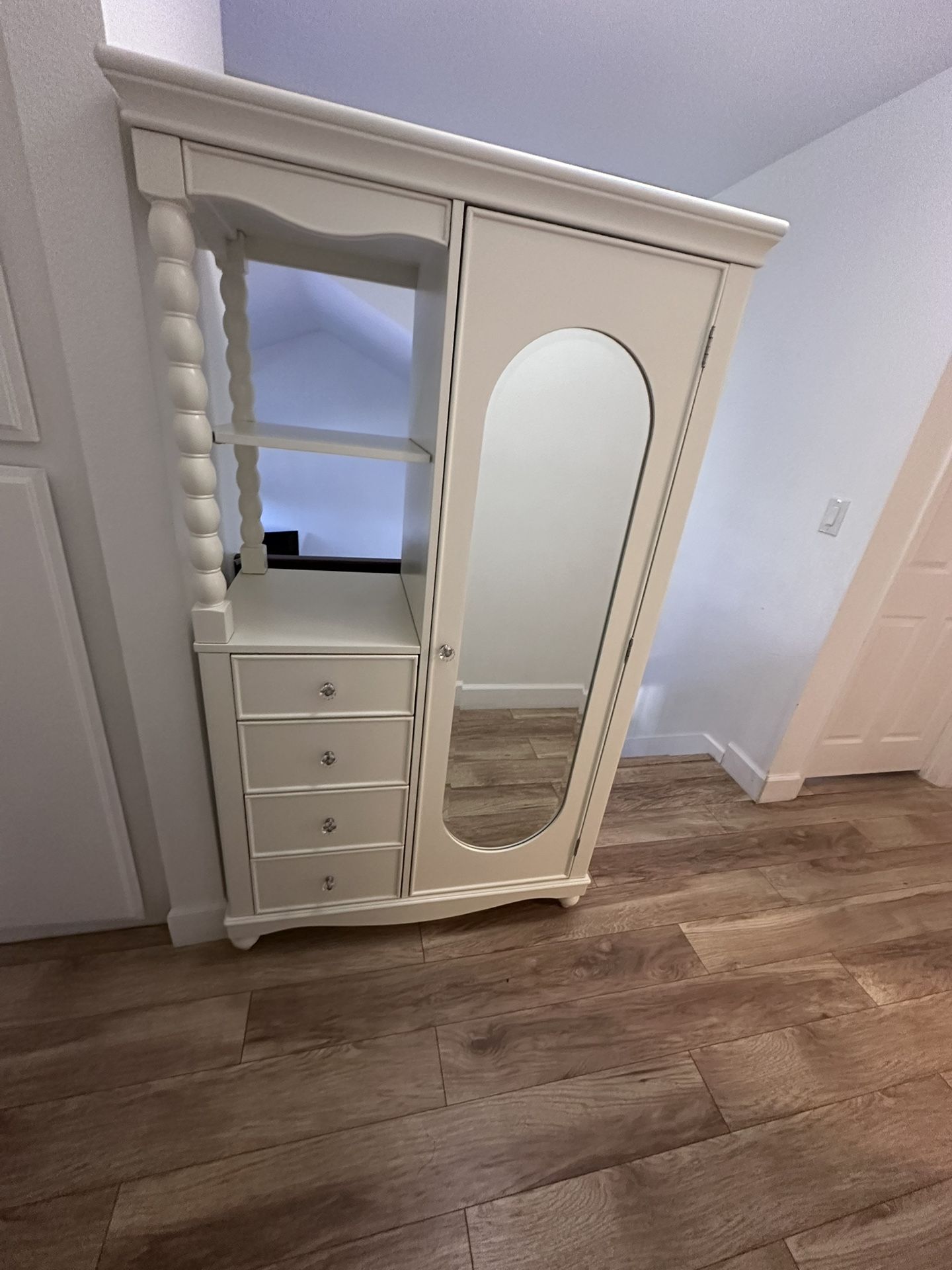 Madison White Armoire Closet