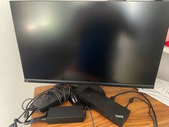 27” ViewSonic 1440p Monitor + Lenovo Thunderbolt 4 Dock
