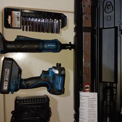 Cordless Ratchet Cordless Impact Drill And Snap- On Torque Wrench In Case 