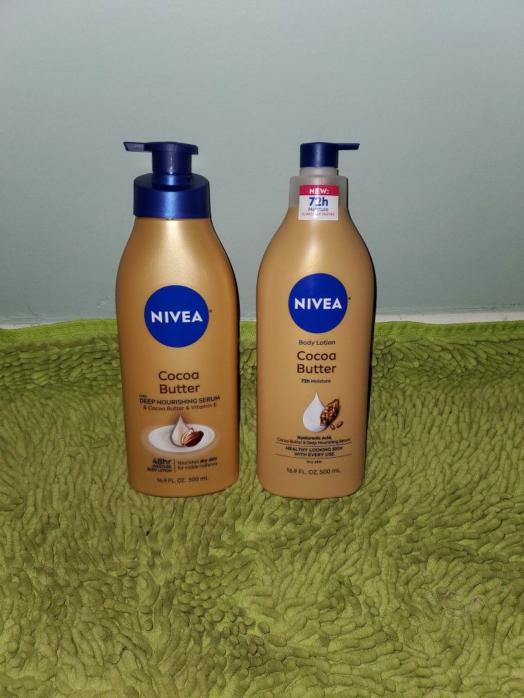 2 Nivea Body Lotion 16.9oz Cocoa Butter & Deep Nourishing Serum